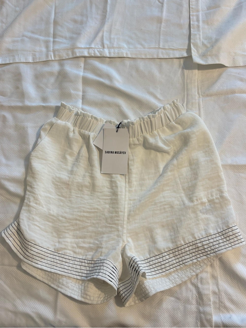 New Sabina Musayev Lihi White Shorts Sz XS